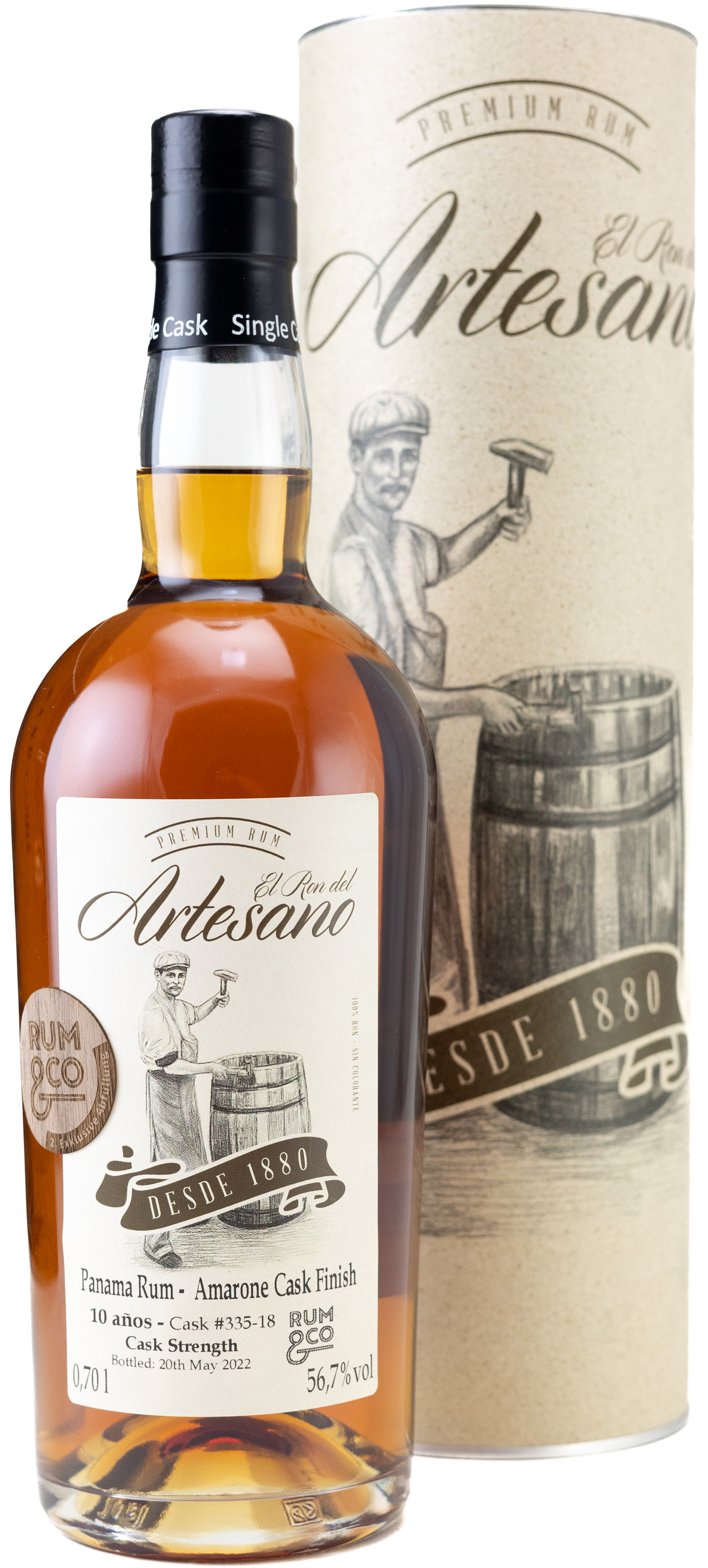 El Ron del Artesano 10 Jahre Amarone Cask 56,7% 0,7l - 2. Exklusive Rum & Co Abfüllung