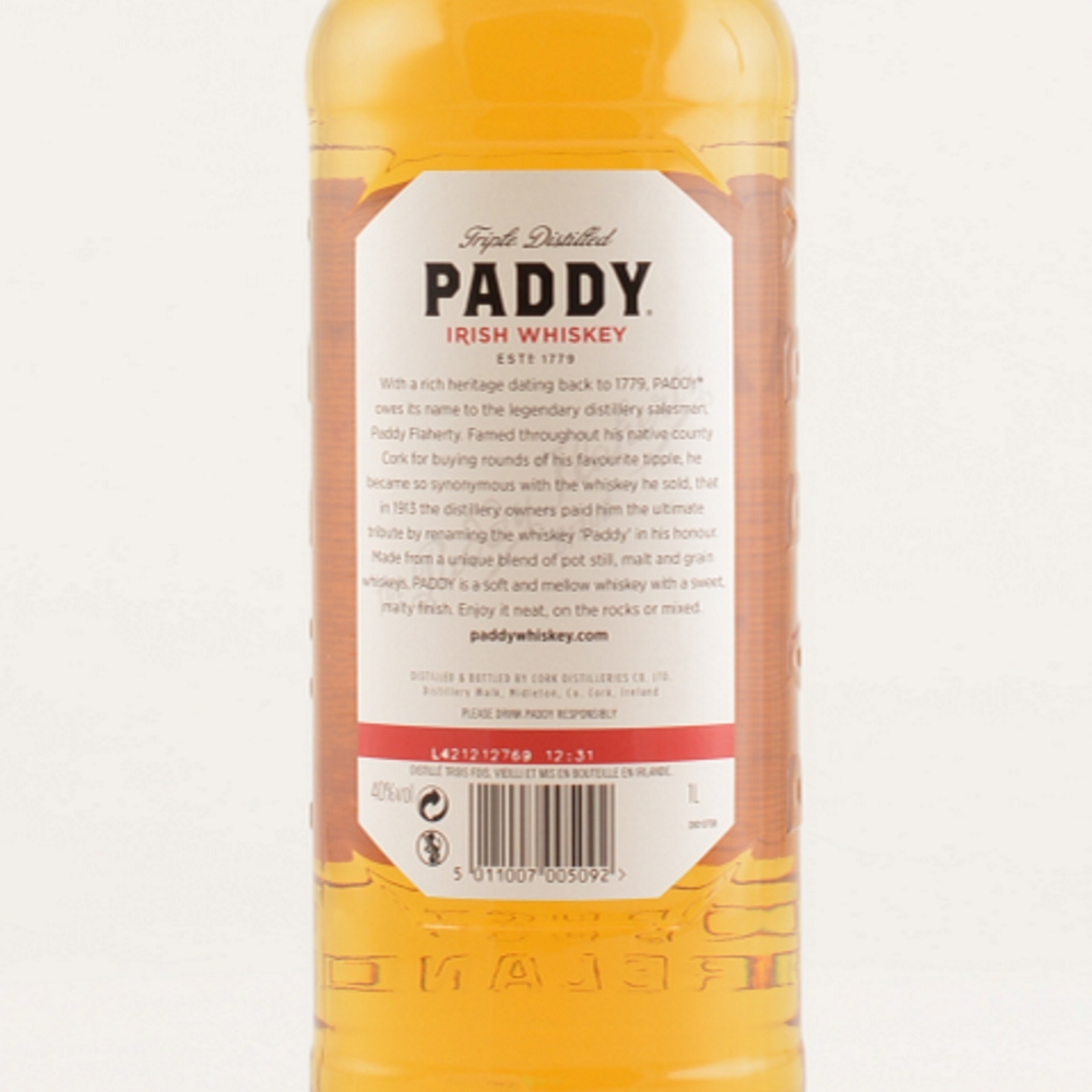 Paddy Old Irish Whiskey 40% 1,0l