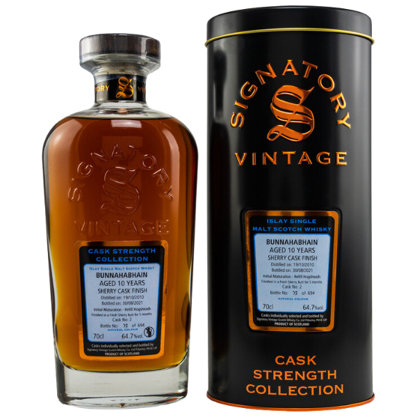 Signatory Vintage Bunnahabhain 2010/2021 Cask Strength Whisky 64,7% 0,7l
