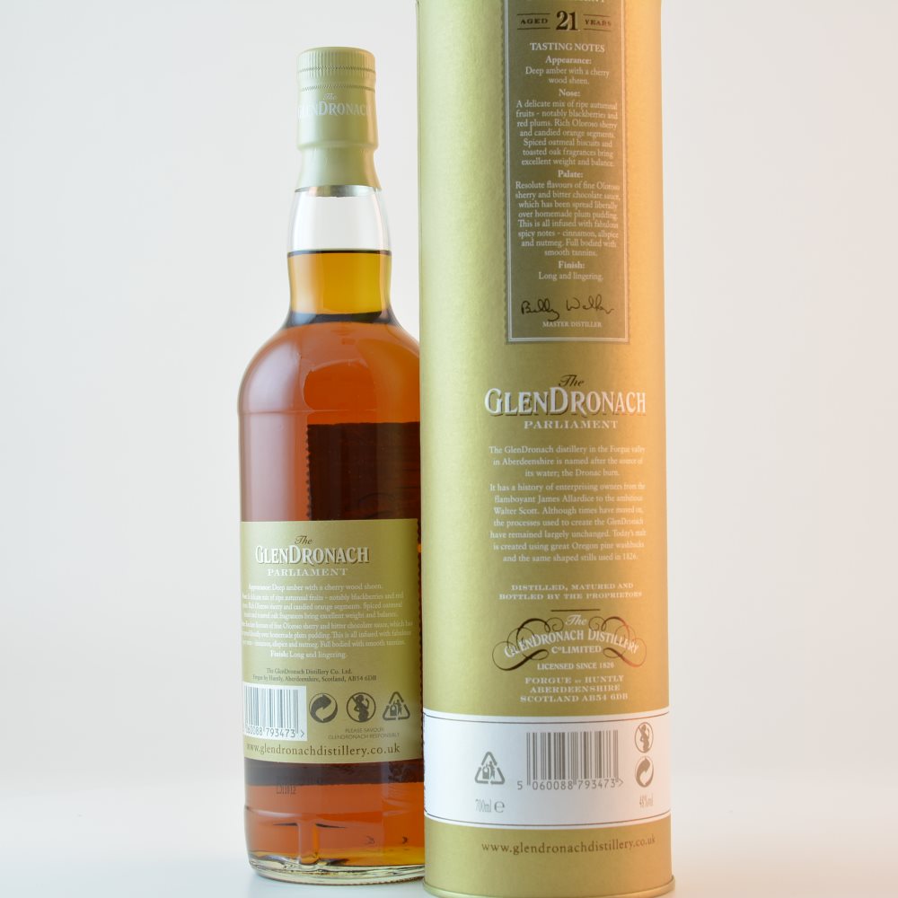 Glendronach 21 Jahre Parliament Speyside Whisky 48% 0,7l