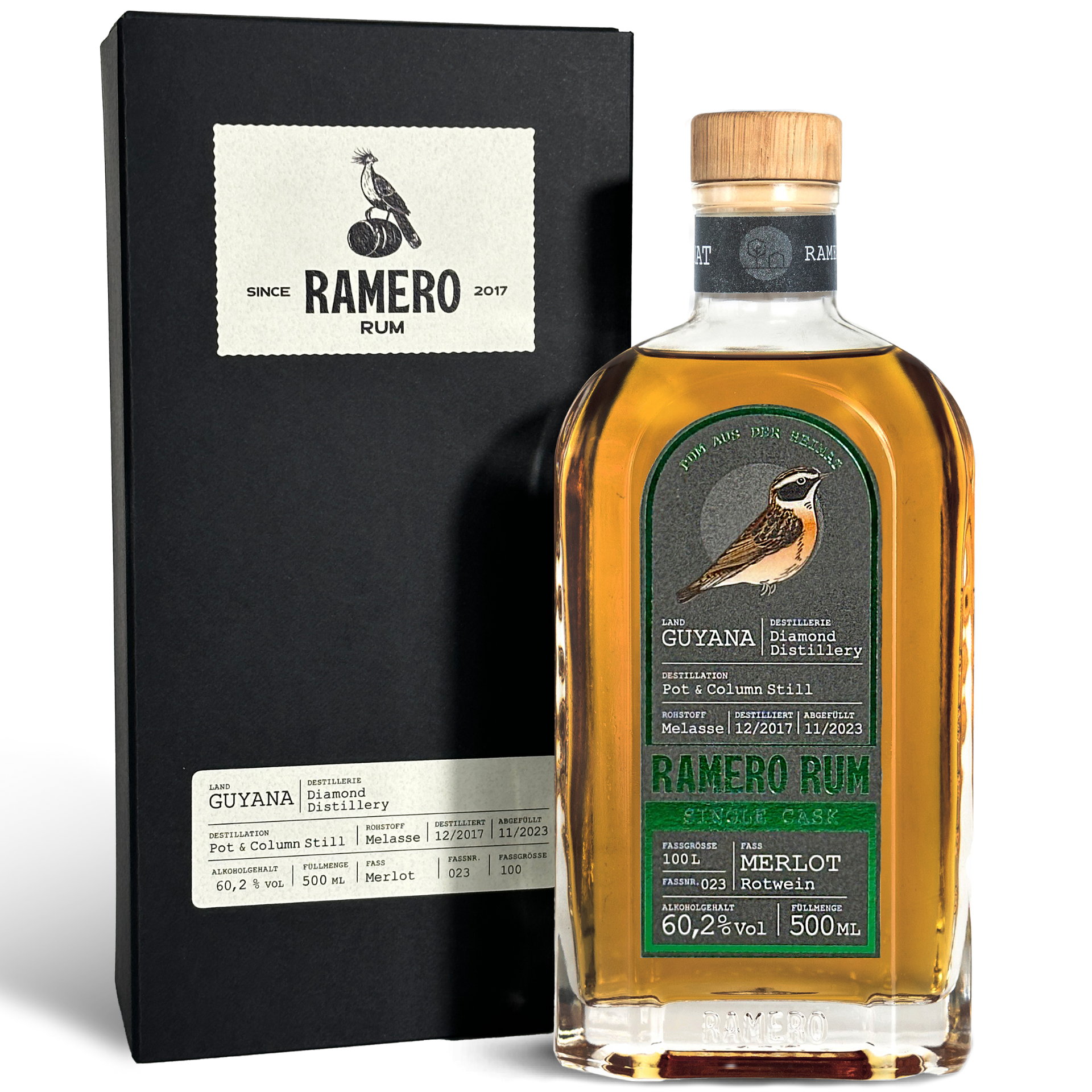 Ramero Rum Single Merlot Cask 60,2% 0,5l