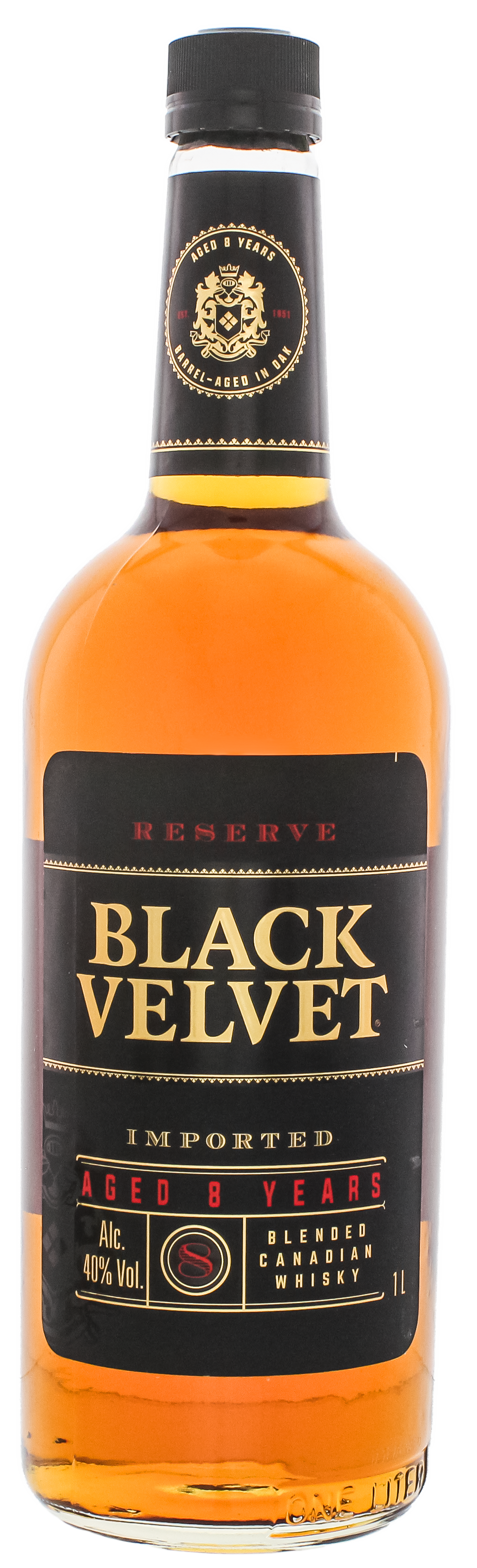 Black Velvet Reserve 8 Jahre Canadian Whisky 40% 1,0l