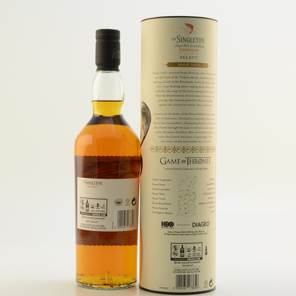 GoT House Tully Whisky Singleton of Glendullan 40% 0,7l