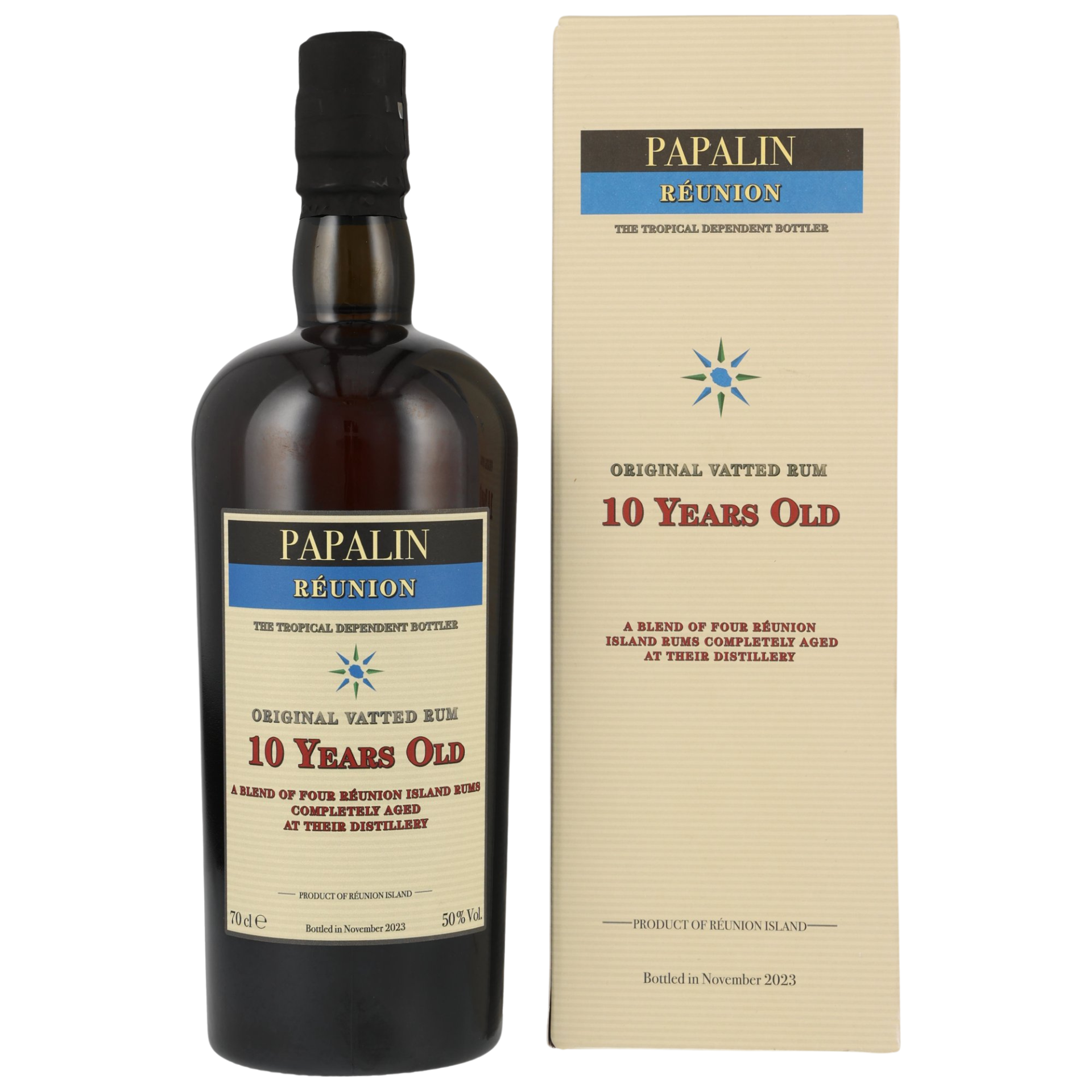 Papalin Reunion 10 Jahre Rum 50% 0,7l