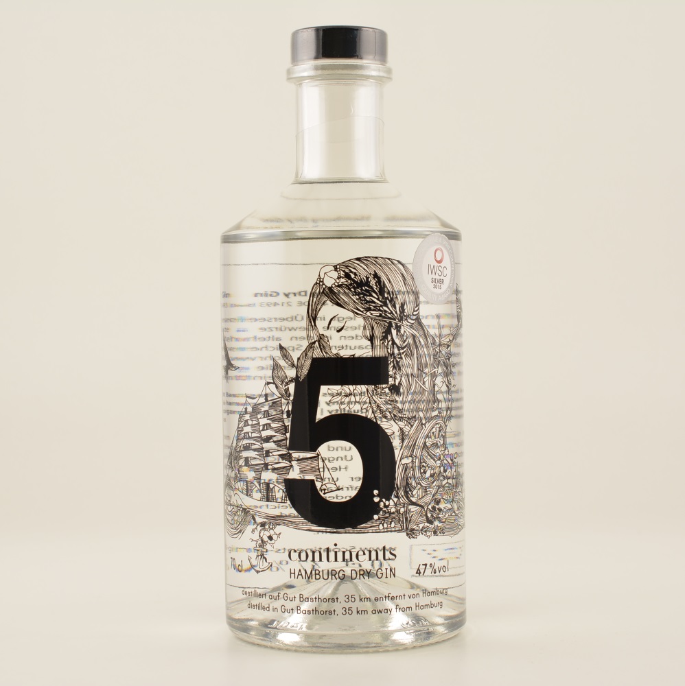 5 continents - Dry Gin 47% 0,7l