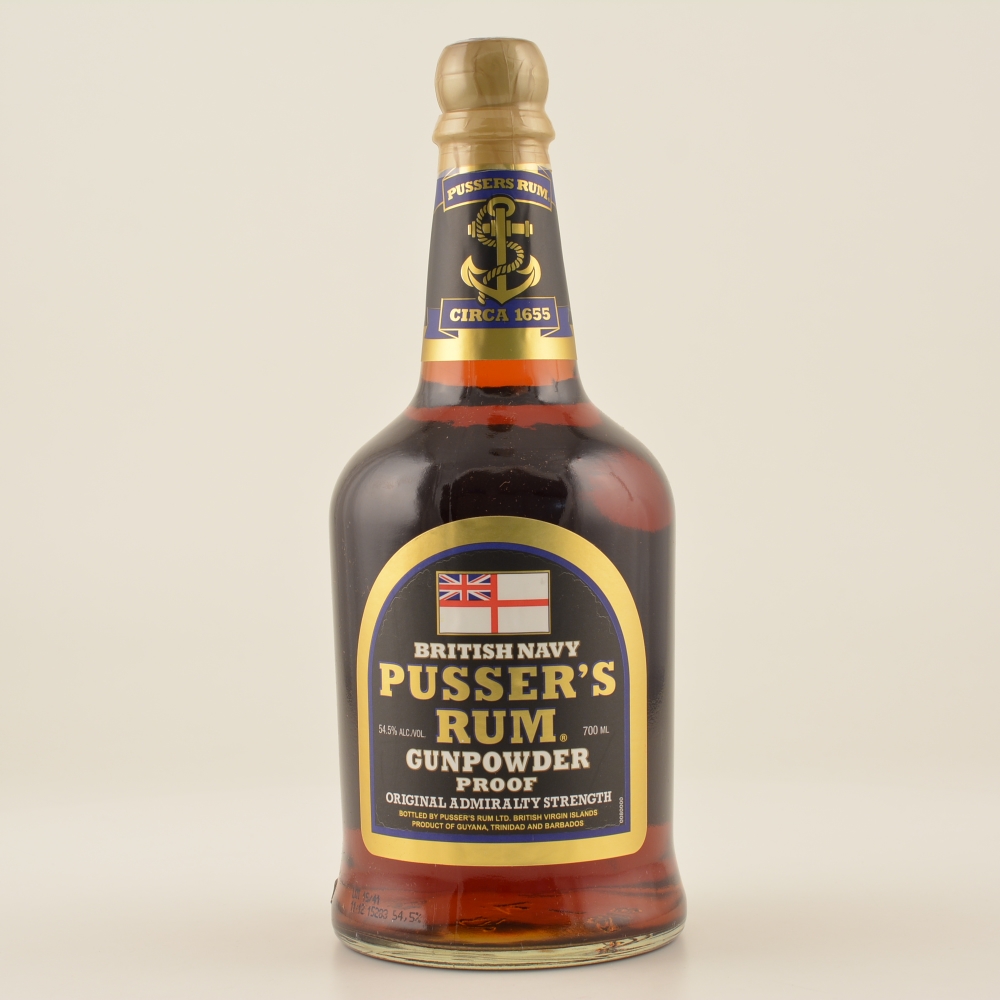 Pussers British Navy Rum Black Label Gunpowder Proof 54,5% 0,7l