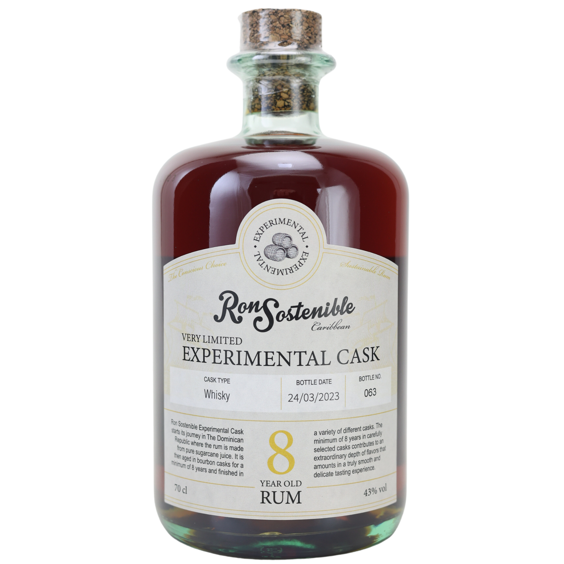 Ron Sostenible Experimental Cask Series Whisky Cask 43% 0,7l