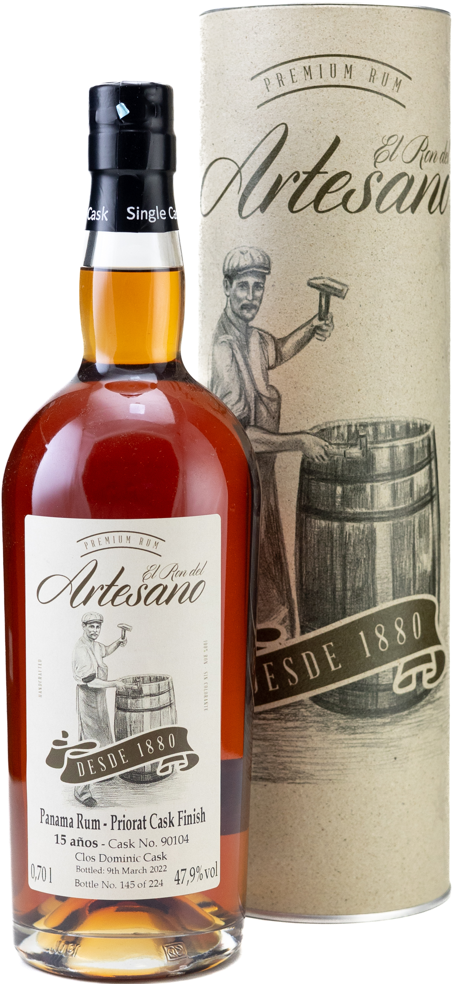 El Ron del Artesano 15 Jahre Priorat Cask Rum 47,9% 0,7l