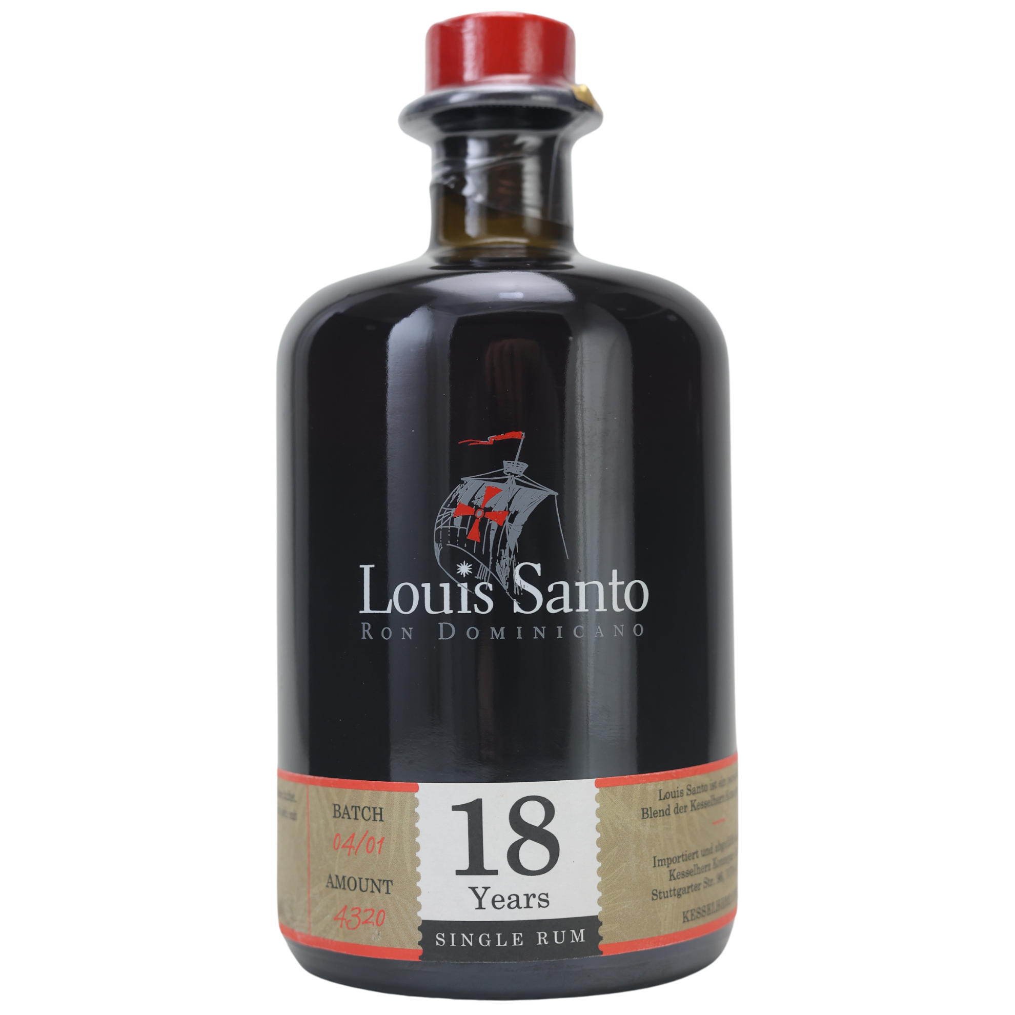 Louis Santo Ron Dominicano 18 Jahre Rum 44% 0,5l