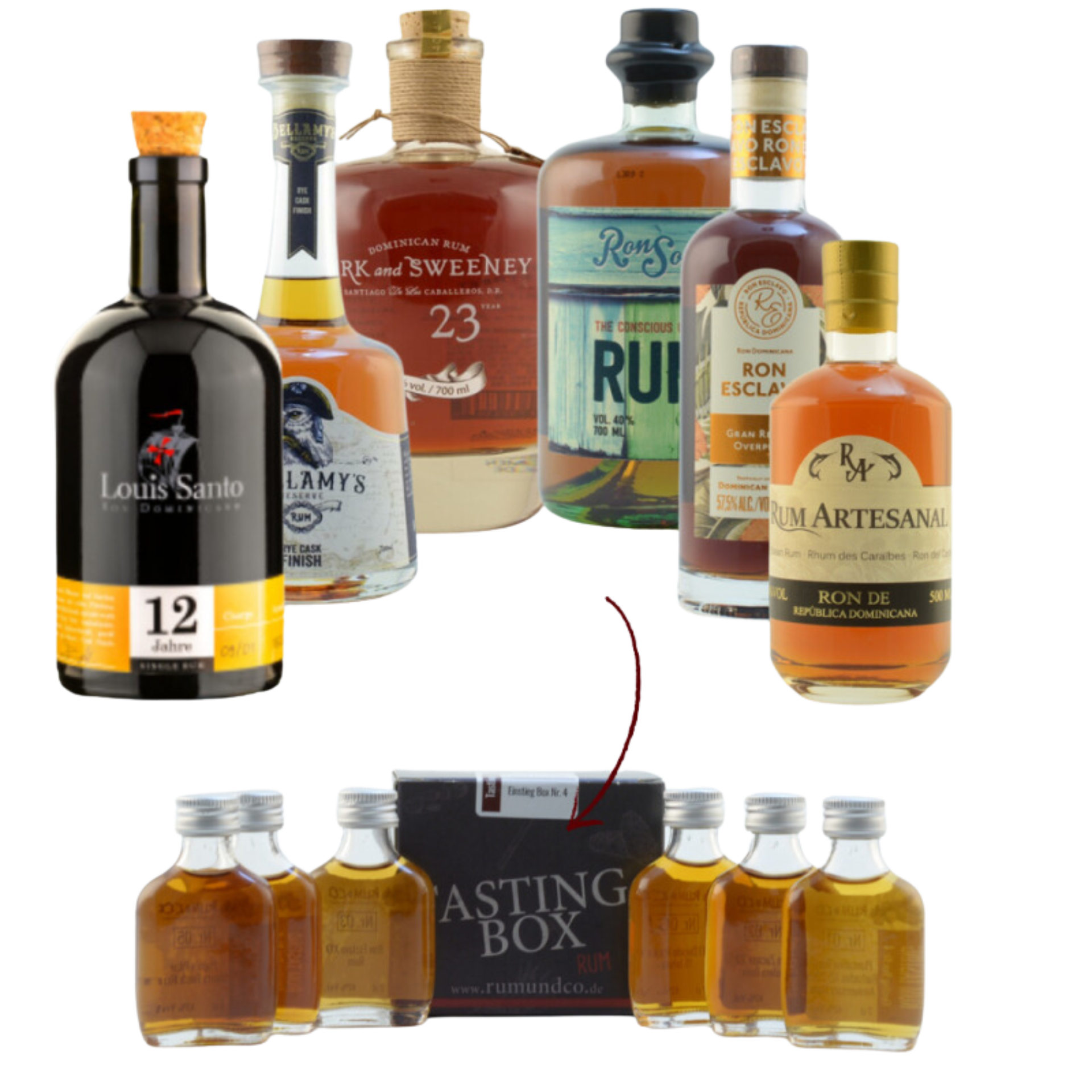 Rum Tasting Set: Weltreise-Dominikanische Republik 6x0,02l