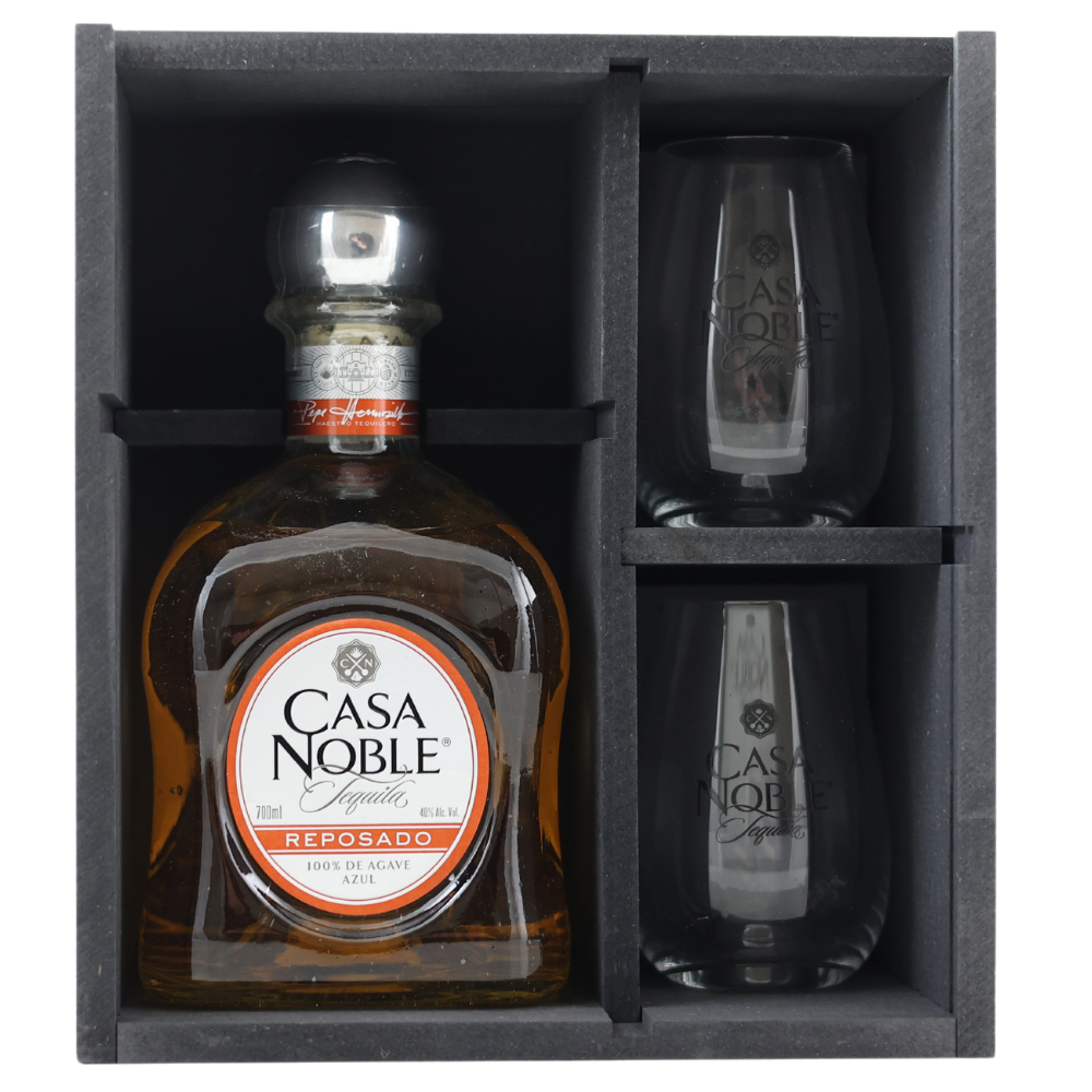 Casa Noble Reposado Tequila mit Holzbox inkl. 2 Gläser 40% 0,7l