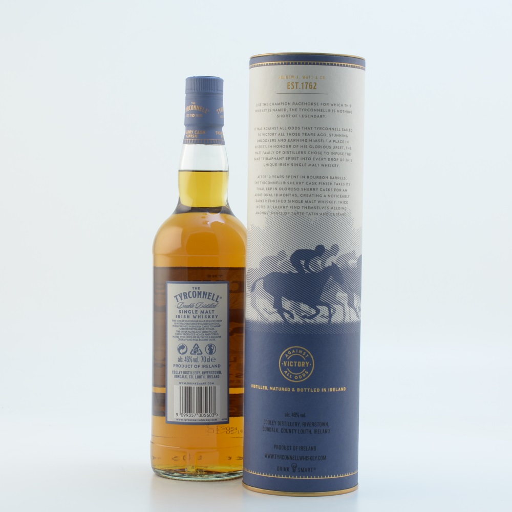 Tyrconnell 10 Jahre Single Malt Whiskey Sherry Finish 46% 0,7l
