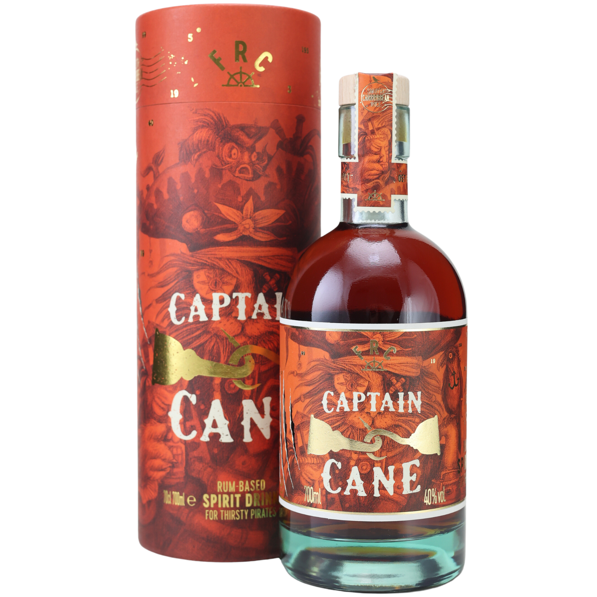 Captain Cane (Rum-Basis) 40% 0,7l mit Tube