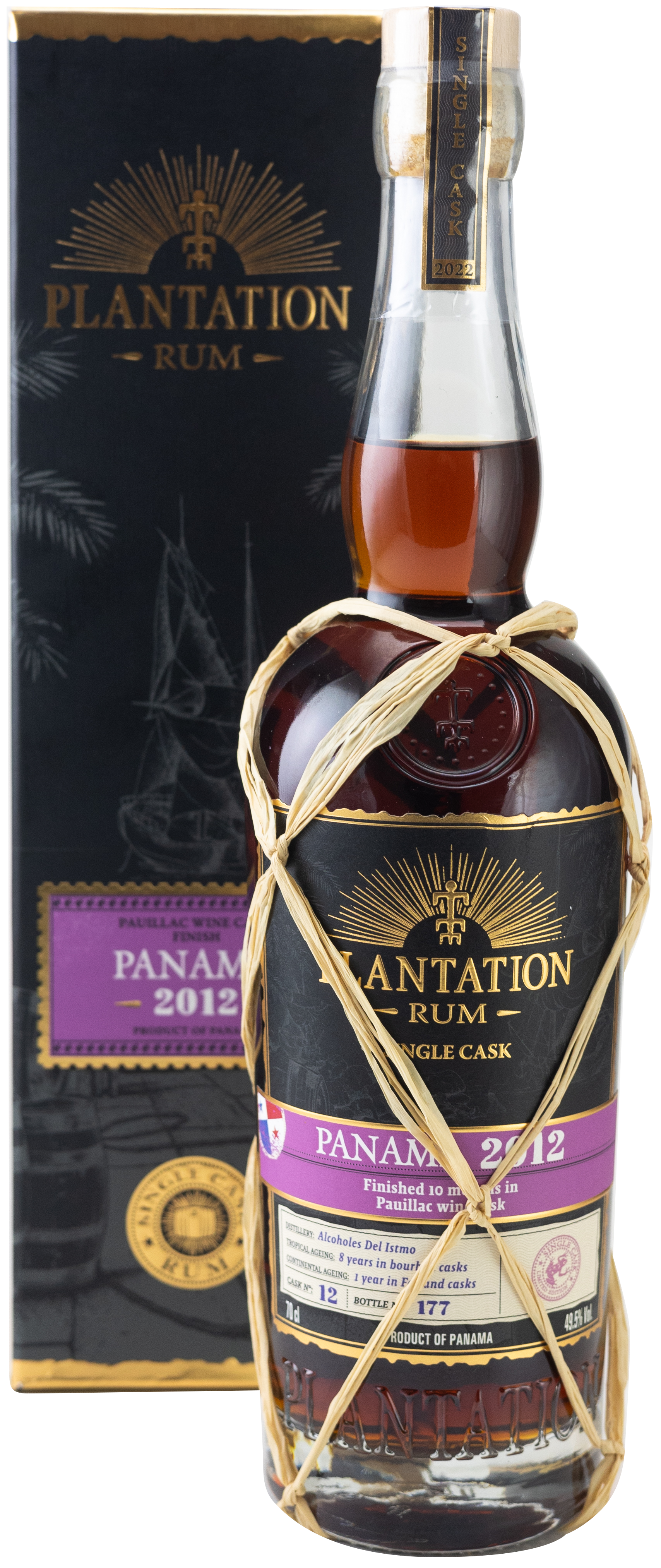 Plantation Rum Single Cask Panama 2012 Pauillac Wine Cask Finish 49,5% 0,7l