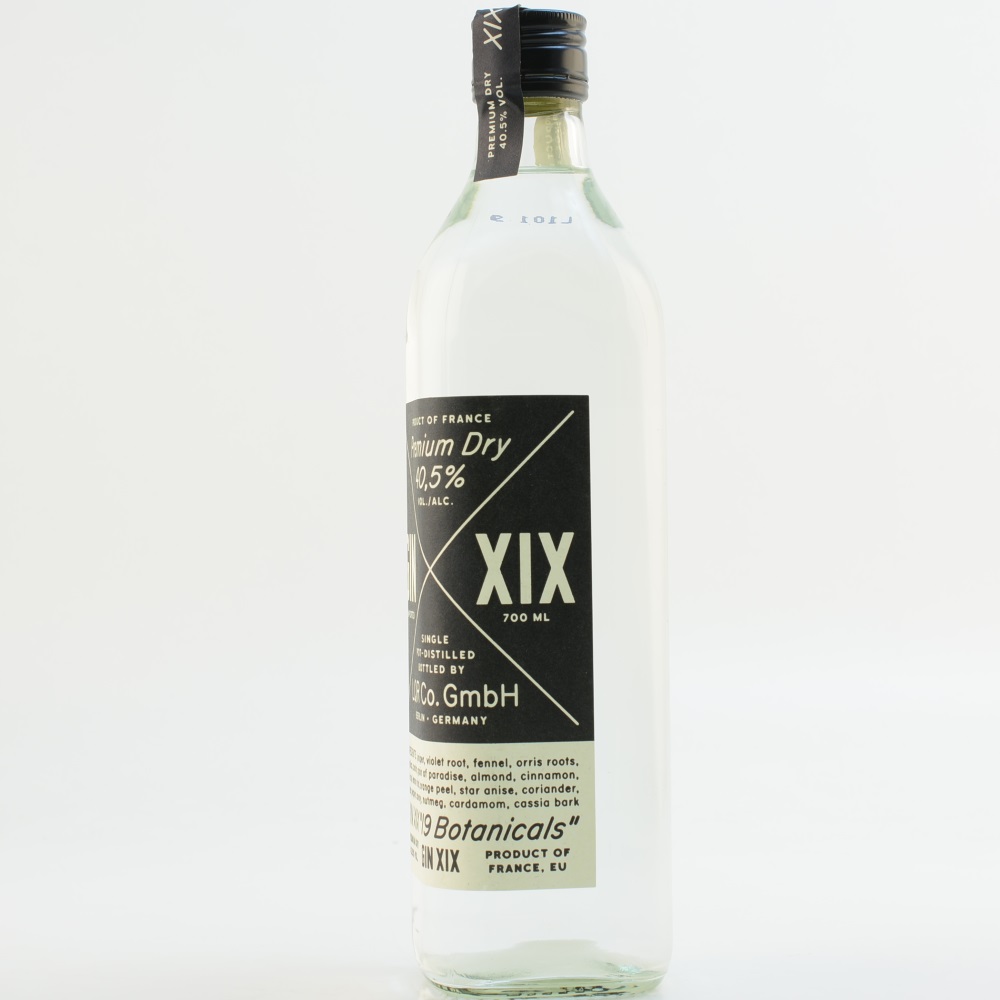 XIX 19 Premium Dry Gin 40,5% 0,7l