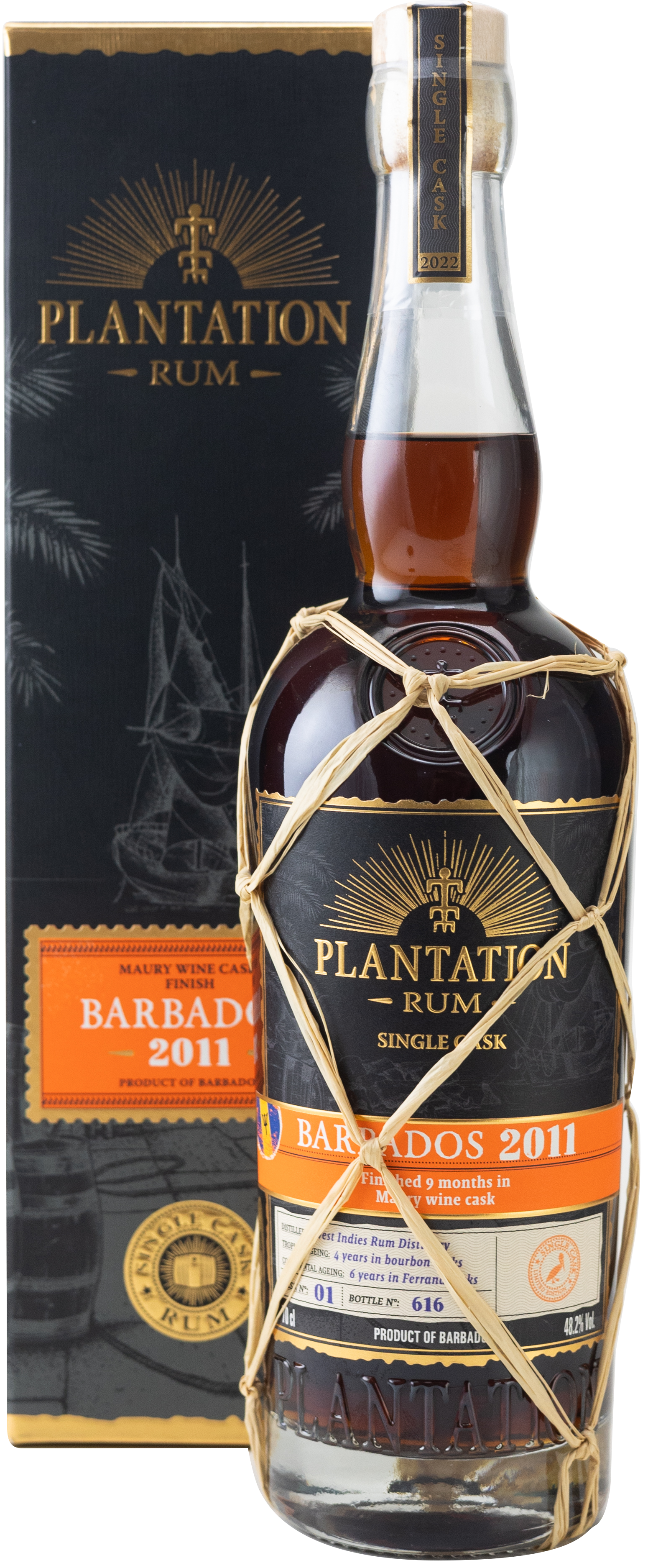 Plantation Rum Single Cask Barbados 2011 Maury Wine Cask Finish 48,2% 0,7l