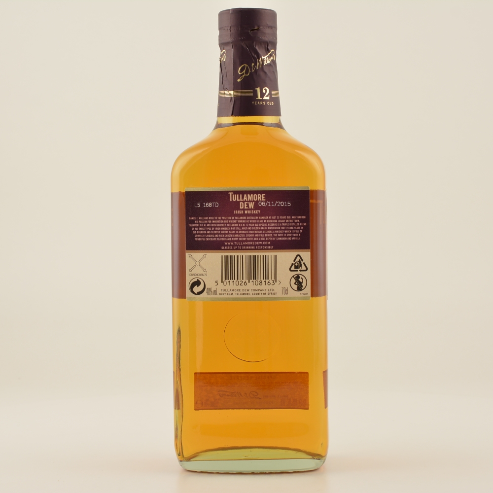 Tullamore Dew 12 Jahre Triple Distilled Irish Whiskey 40% 0,7l