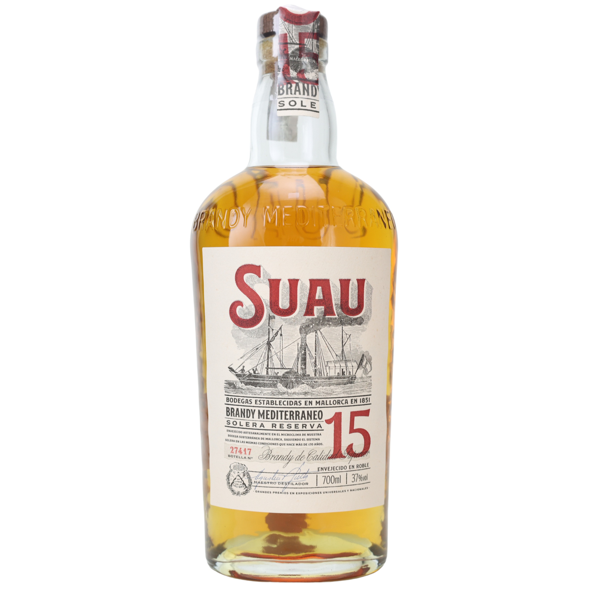 Suau 1851 Brandy 15 Jahre 37,0% 0,7l