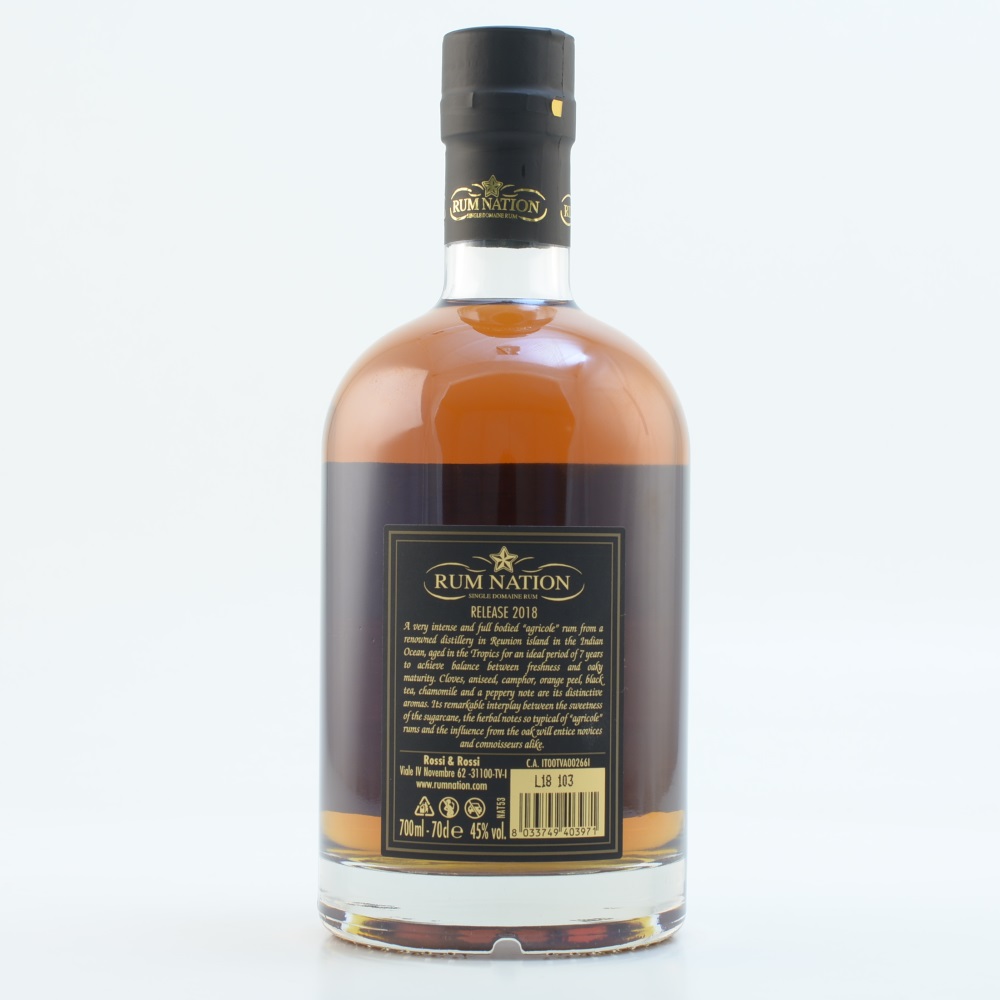 Rum Nation Reunion 7 Jahre Limited Edition Release 2018 45% 0,7l