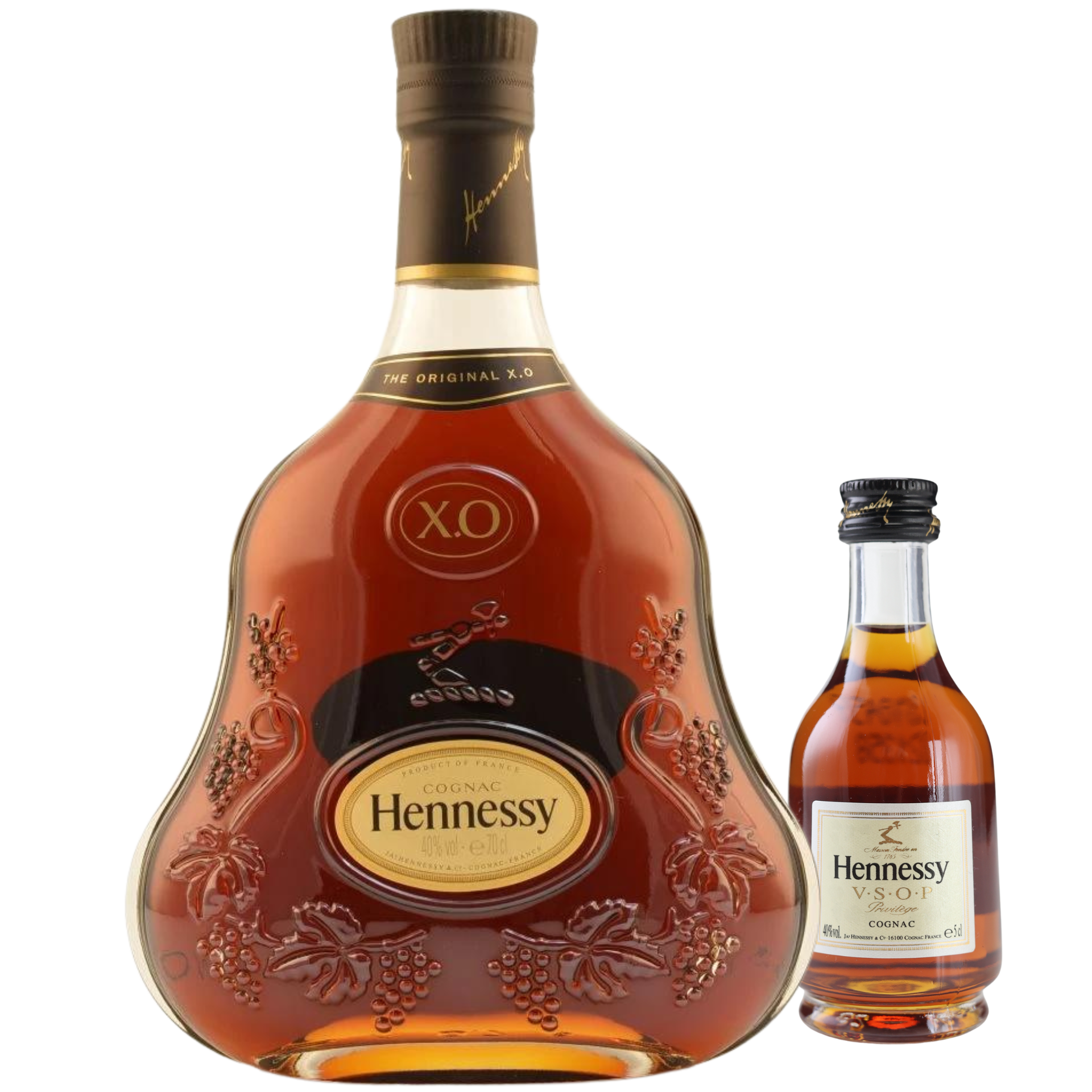 Hennessy XO Cognac 40% 0,7l + Hennessy VSOP Cognac Miniatur