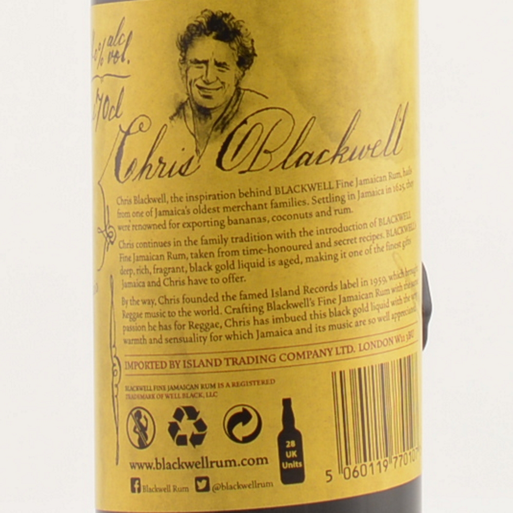 Blackwell Fine Jamaican Rum 40% 0,7l