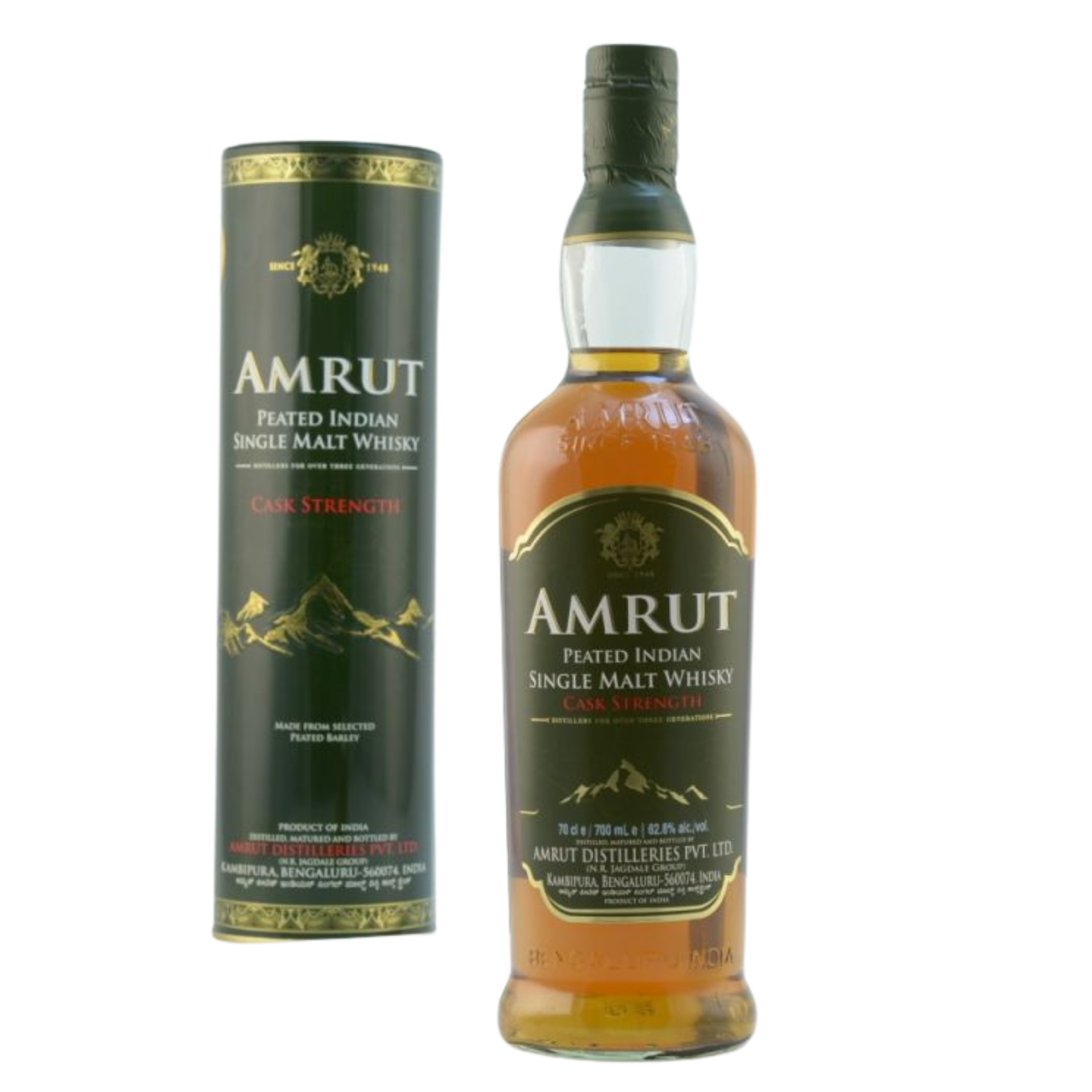 Amrut Peated Indian Whisky Cask Strength 62,8% 0,7l