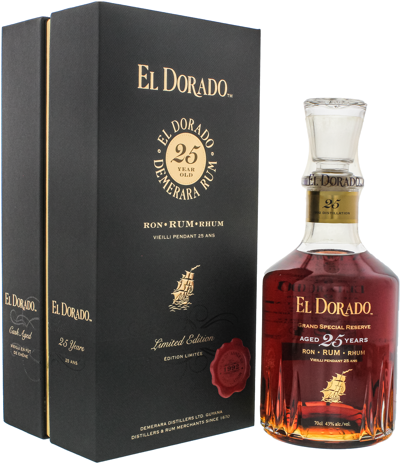 El Dorado Rum 25 Jahre 43% 0,7l