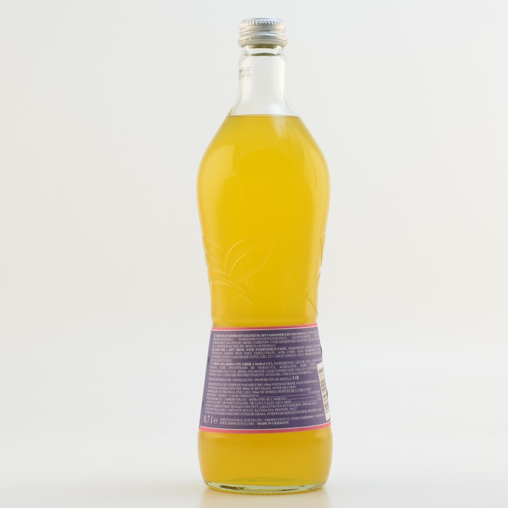 John´s Natural Cordial Passionsfrucht (kein Alkohol) 0,7l