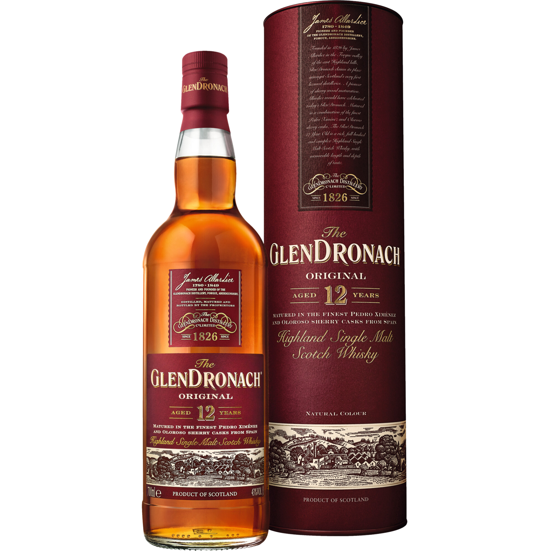 Glendronach 12 Jahre Speyside Whisky 43% 0,7l