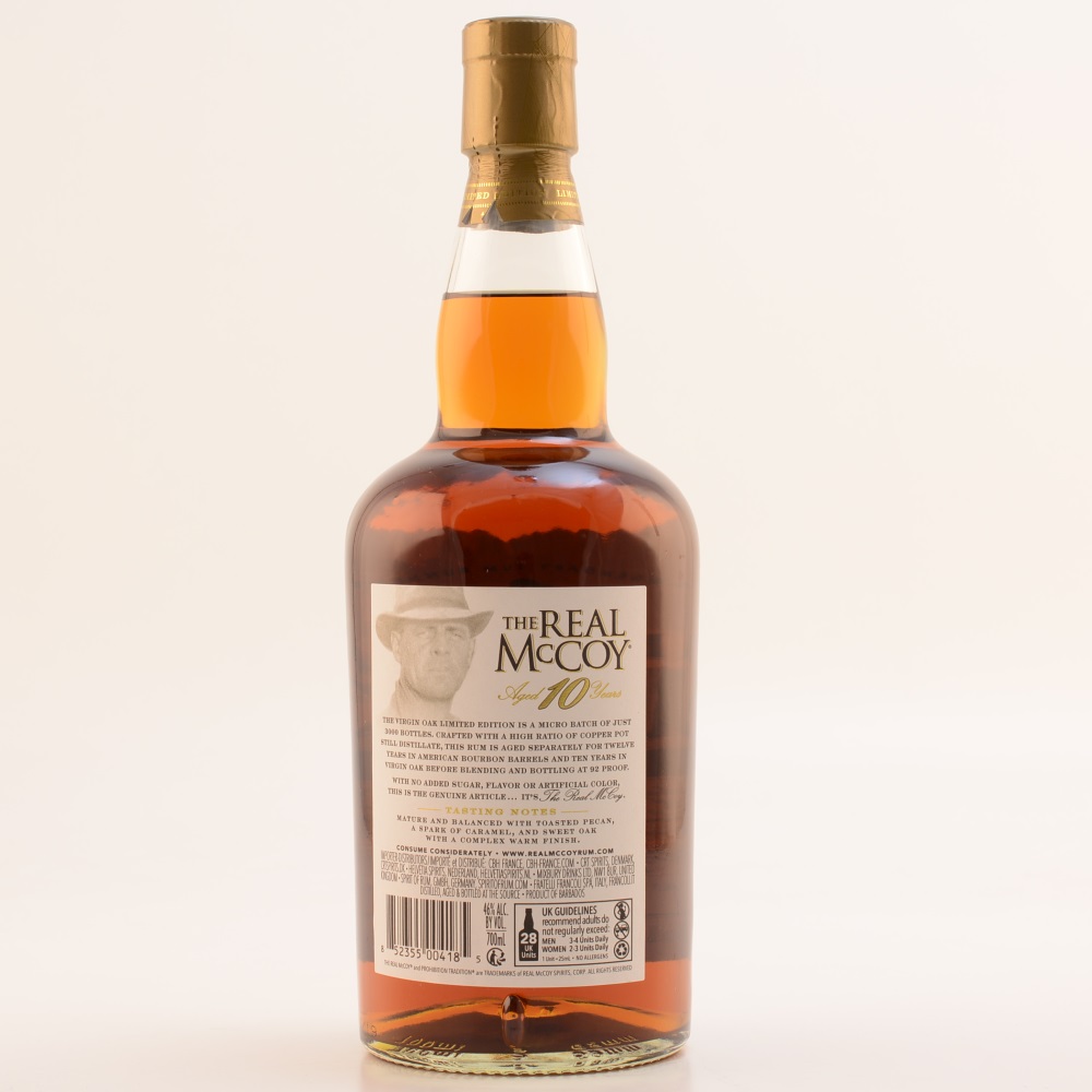 The Real McCoy Rum 10 Jahre - Limited Edition Virgin Oak 46% 0,7l