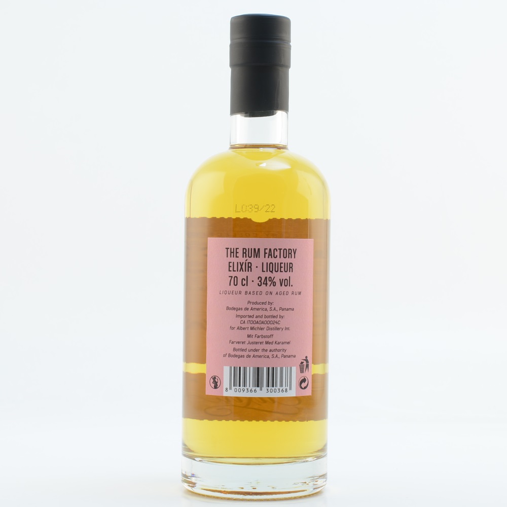 The Rum Factory Eilixir Panama Liqueur 34% 0,7l