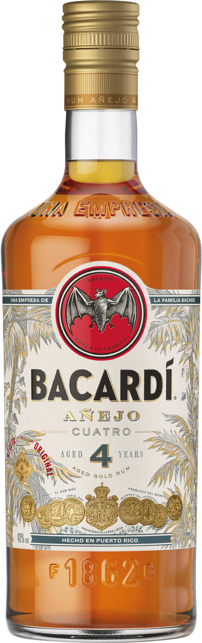 Bacardi 4 Jahre Anejo Cuatro Rum 40% 0,7l