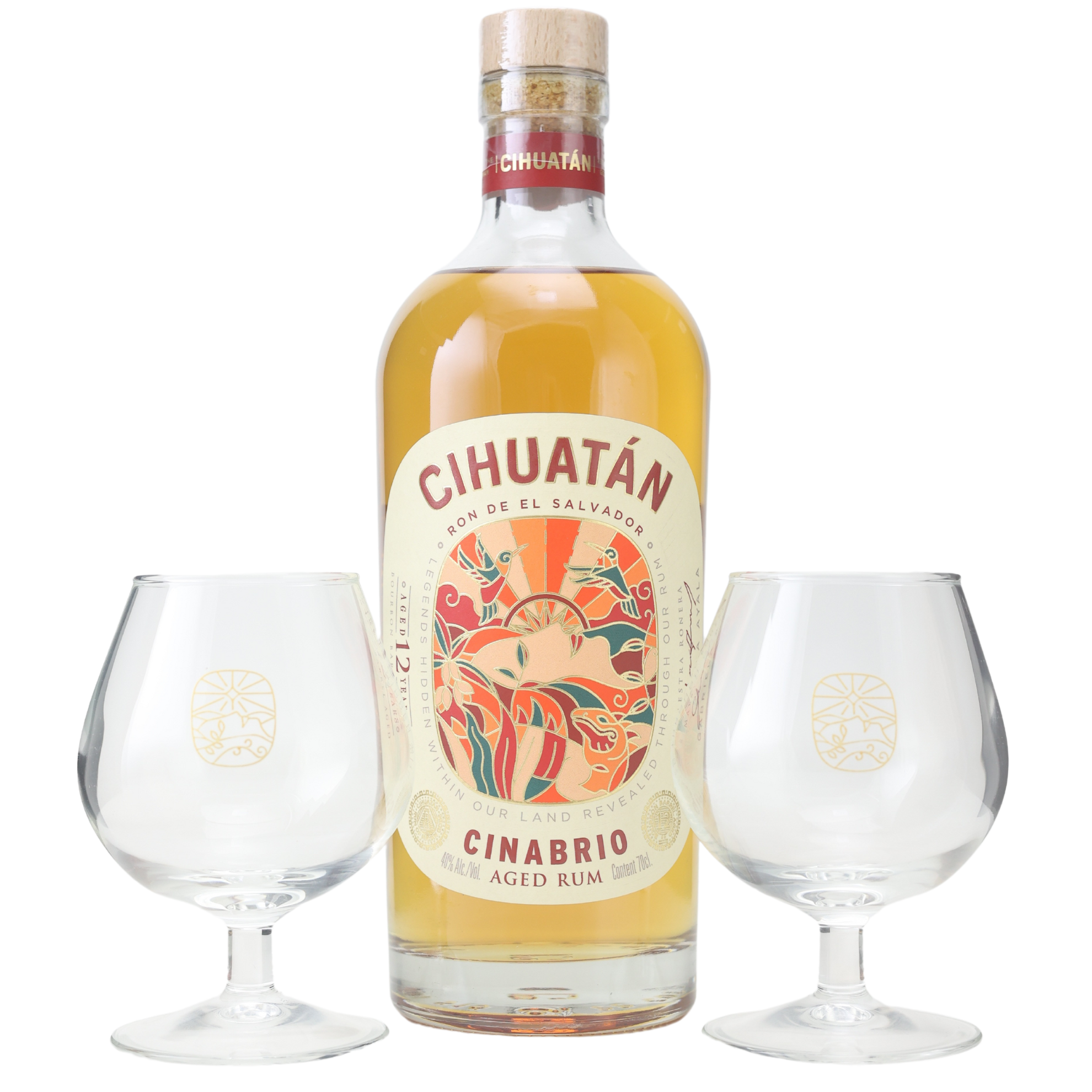 Ron Cihuatan Cinabrio Rum + 2 Gläser