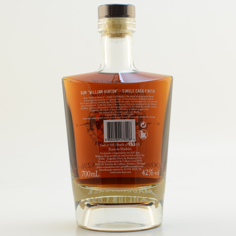 Hinton Rum da Madeira 6 Jahre Madeira Cask Limited 42% 0,7l