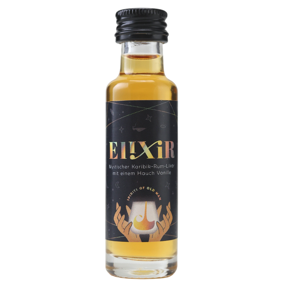 Old Man Elixir - karibischer Rum-Likör Mini 30% 0,02l