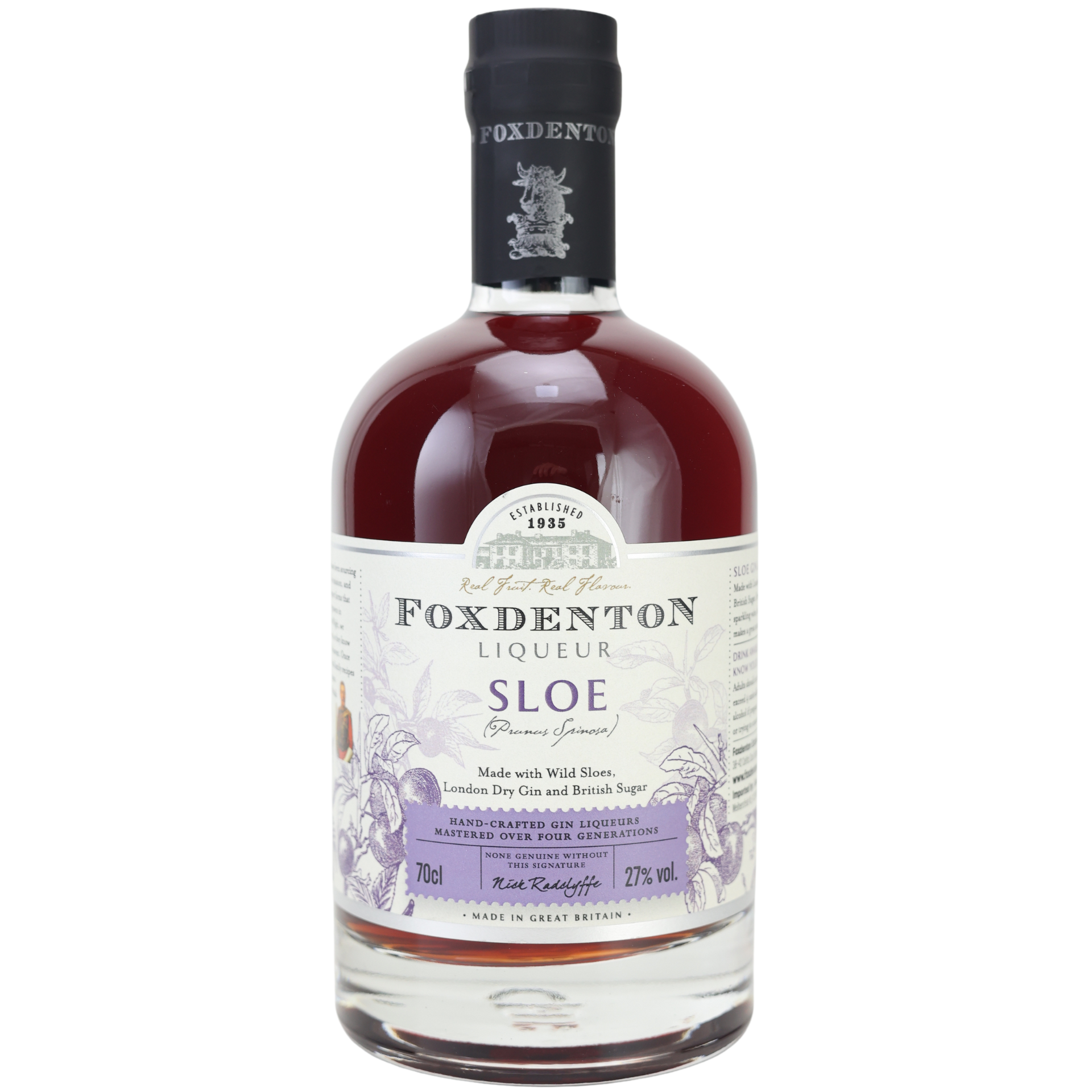 Foxdenton Sloe Gin Likör 27% 0,7l