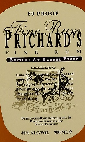 Prichards Fine Rum 40% 0,7l