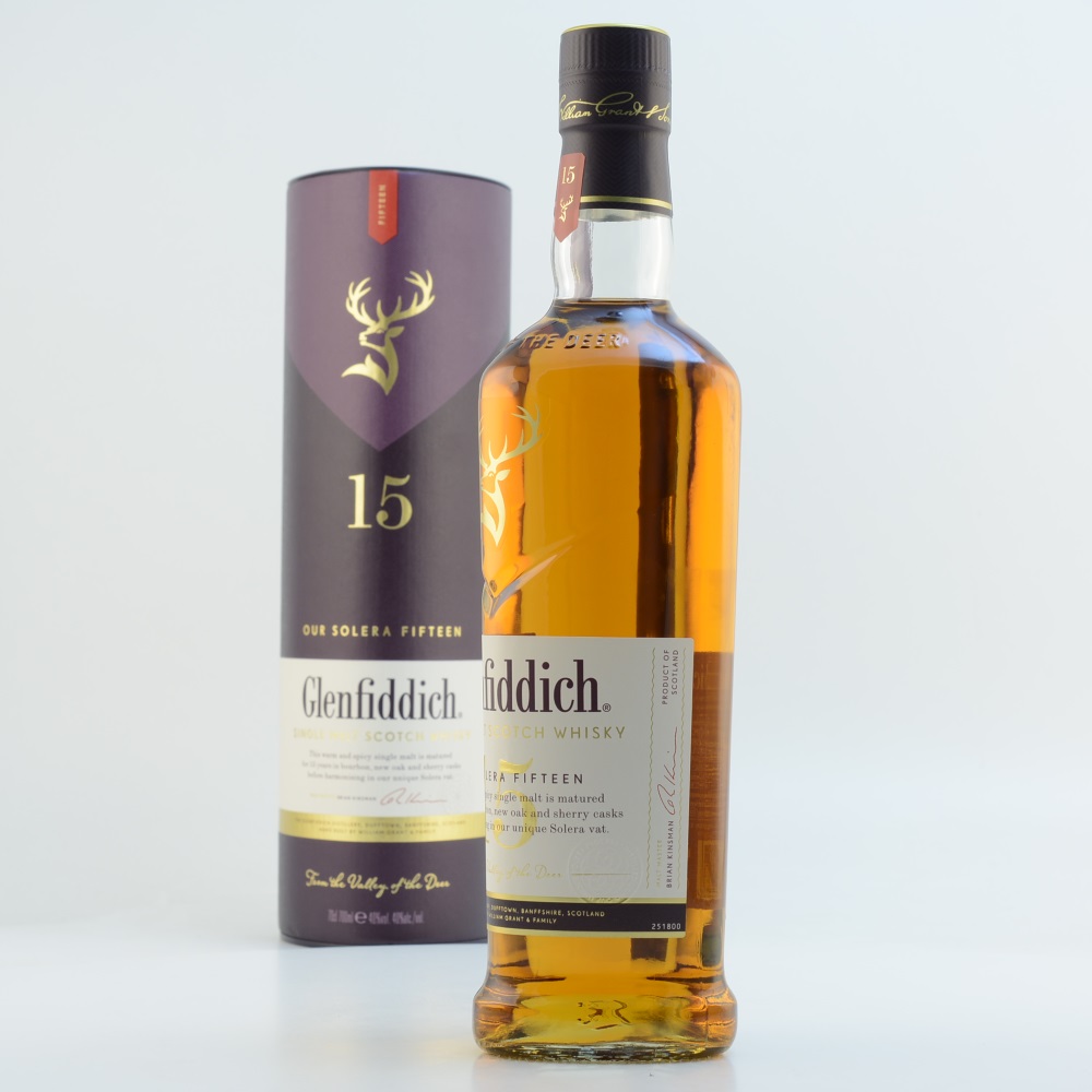 Glenfiddich 15 Jahre Unique Solera Reserve Speyside Whisky 40% 0,7l