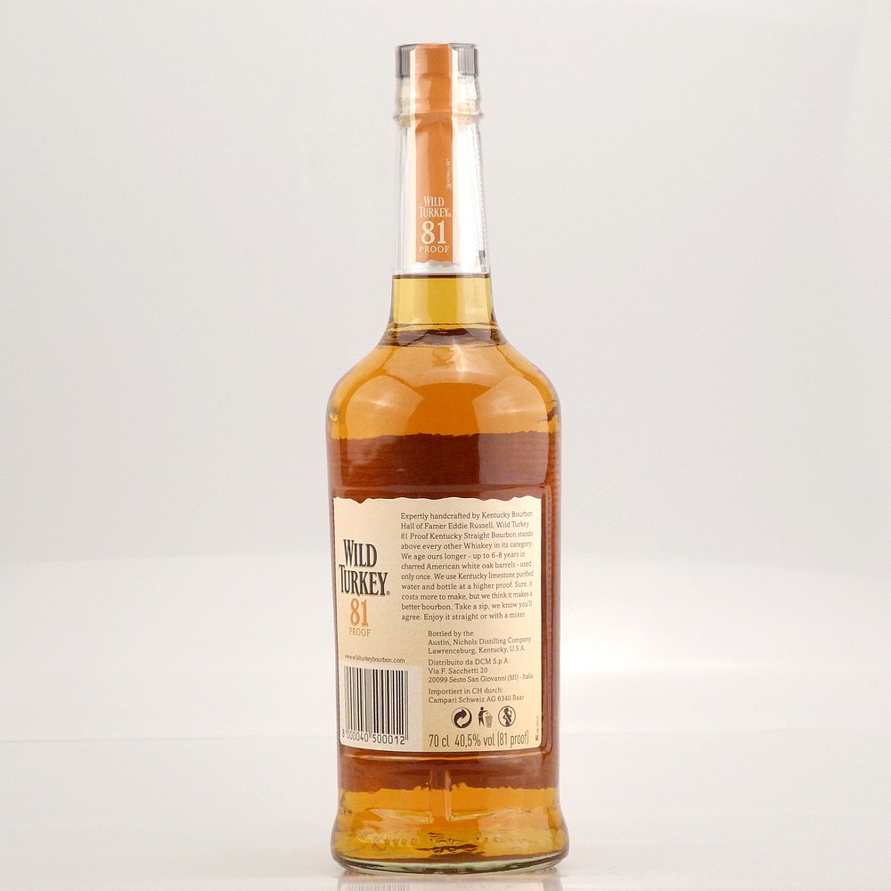 Wild Turkey Bourbon Whiskey 40,5% 0,7l