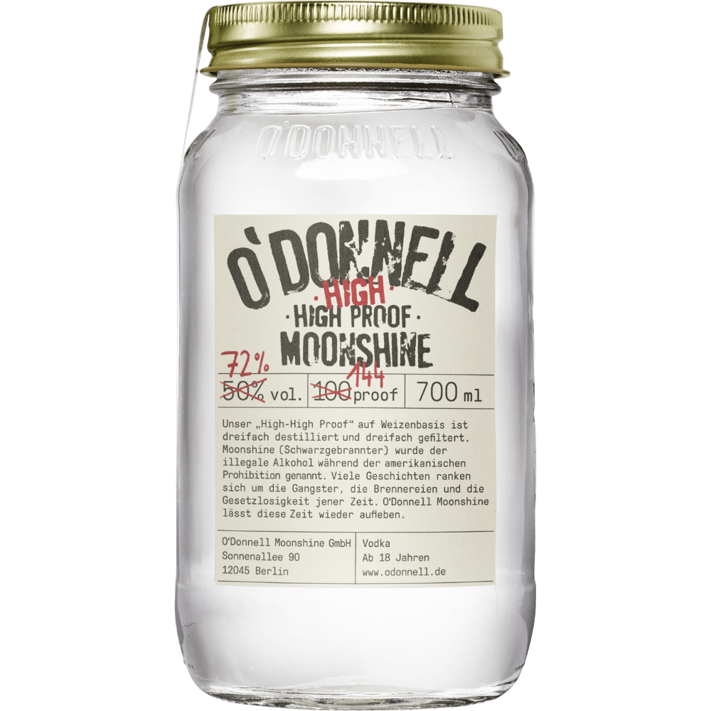 O'Donnell Original Moonshine High High Proof 72% 0,7l