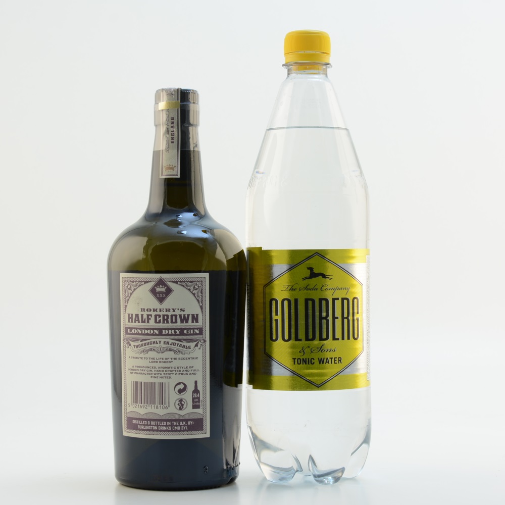 Rokeby's Half Crown London Dry Gin & Goldberg Tonic Set