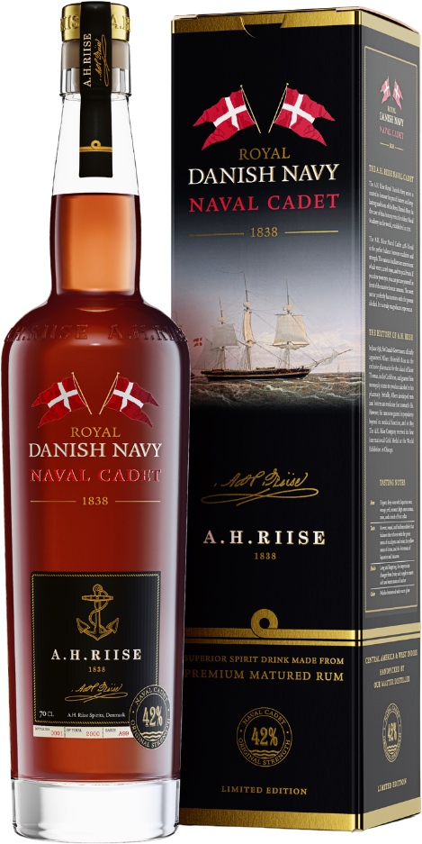 A.H. Riise Danish Navy "Naval Cadet" Rum 42% 0,7l