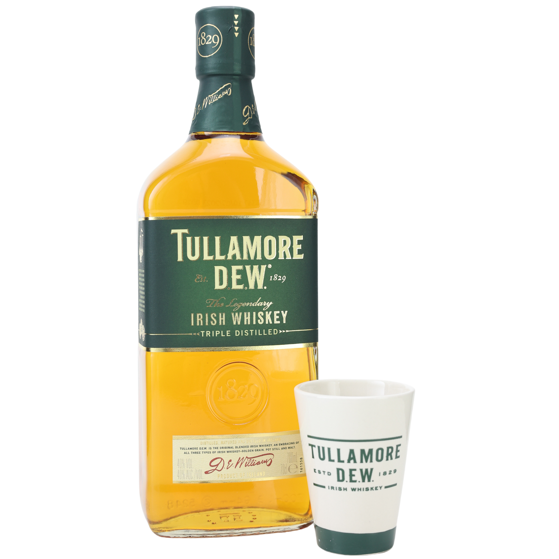 Tullamore Dew Irish Whiskey + Keramikbecher 40% 0,7l