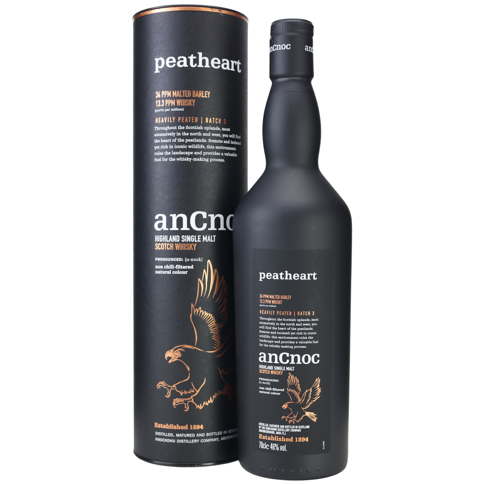 AnCnoc Peatheart Single Malt Whisky 46% 0,7l