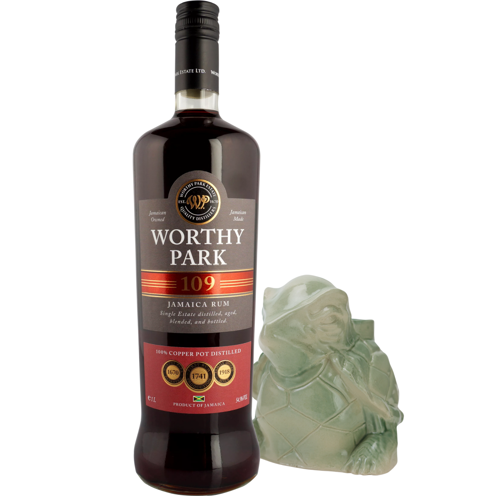 Worthy Park 109 Single Estate Jamaica Rum 54,5% 1l + Tiki Mug