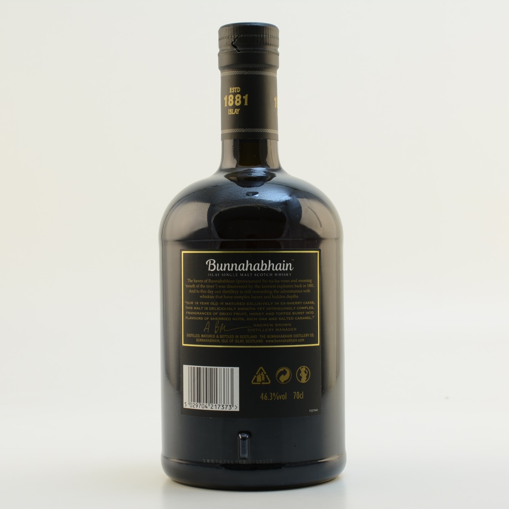 Bunnahabhain 18 Jahre Islay Whisky 46,3% 0,7l