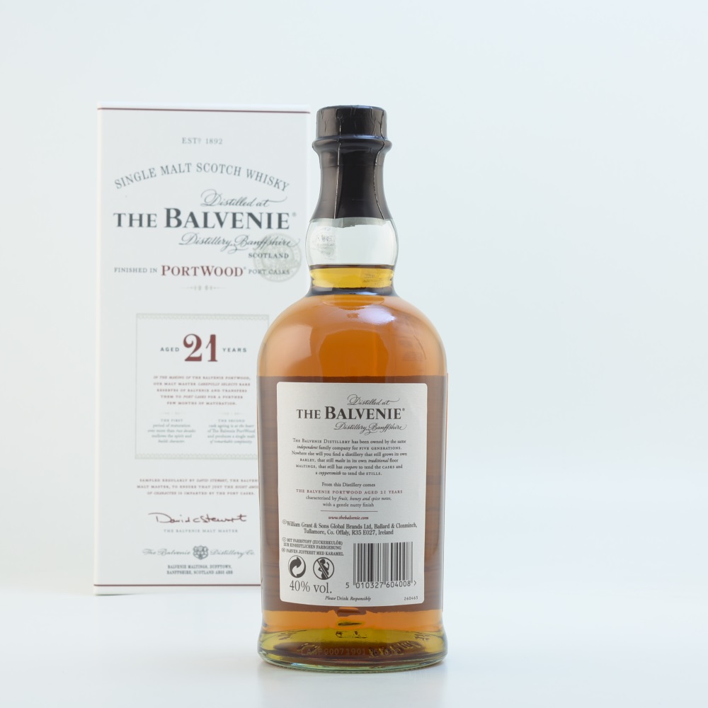 Balvenie 21 Jahre Portwood Speyside Whisky 40% 0,7l
