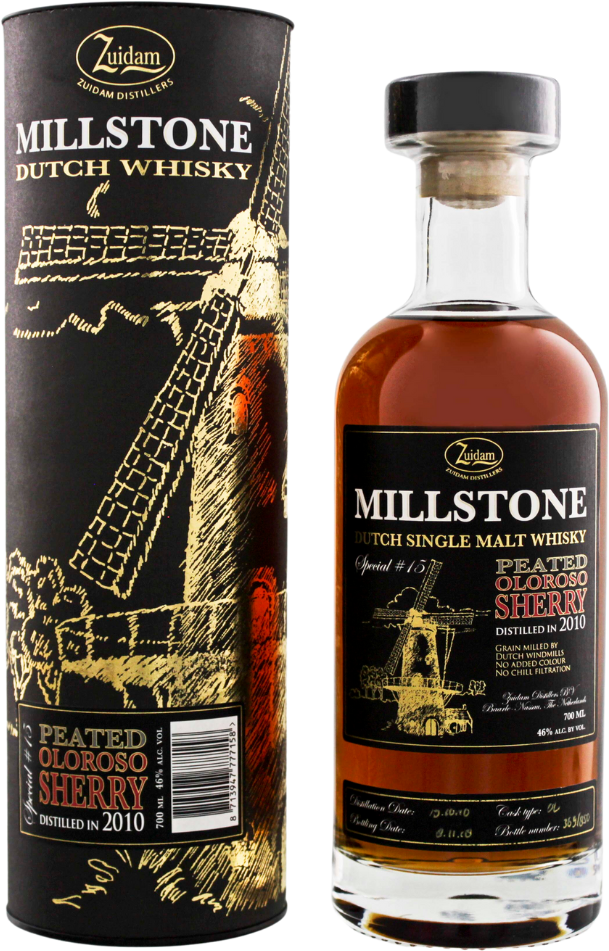 Zuidam Millstone Single Malt Whisky Peated Oloroso Sherry Cask 2010/2018 46% 0,7l