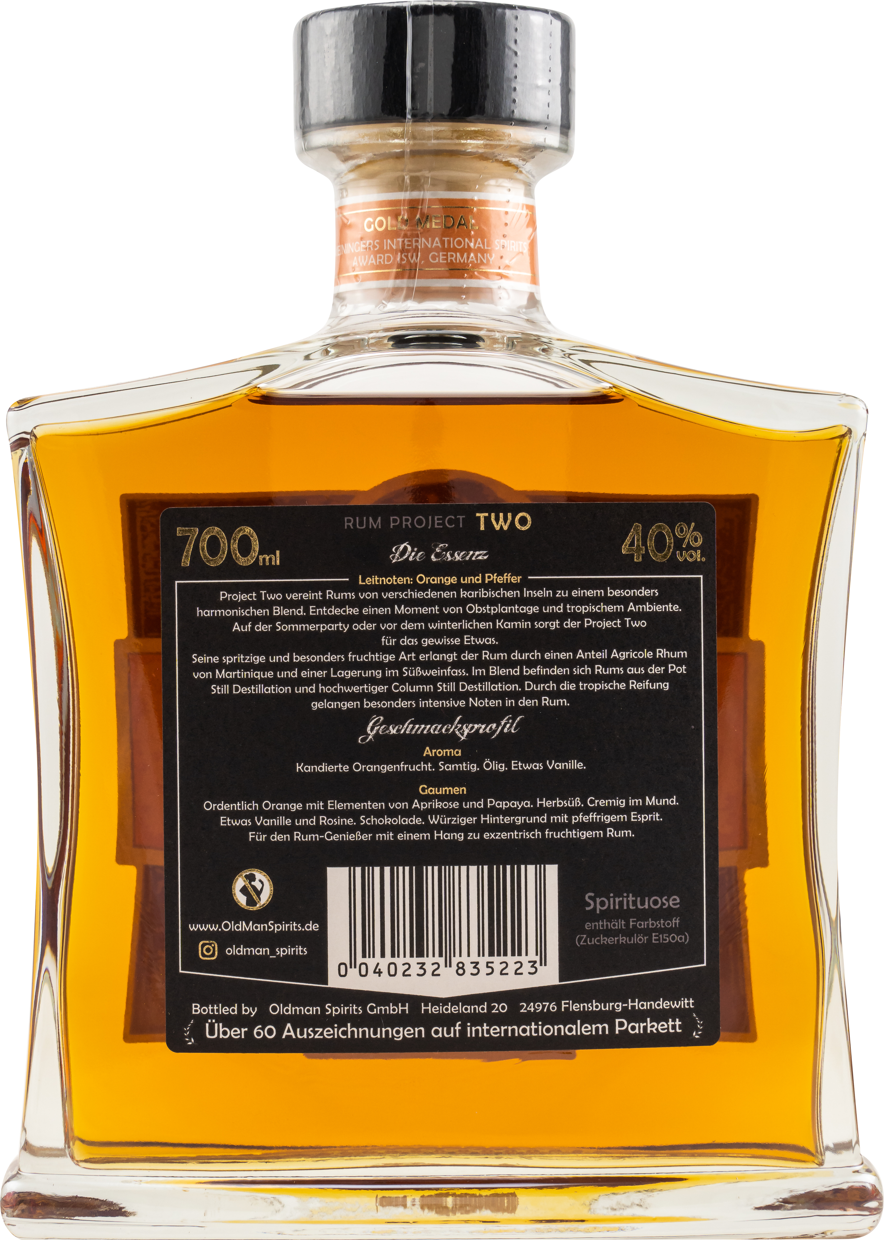 "Rum Project Two" (Spiced Orange) by Spirits of Old Man 40% 0,7l