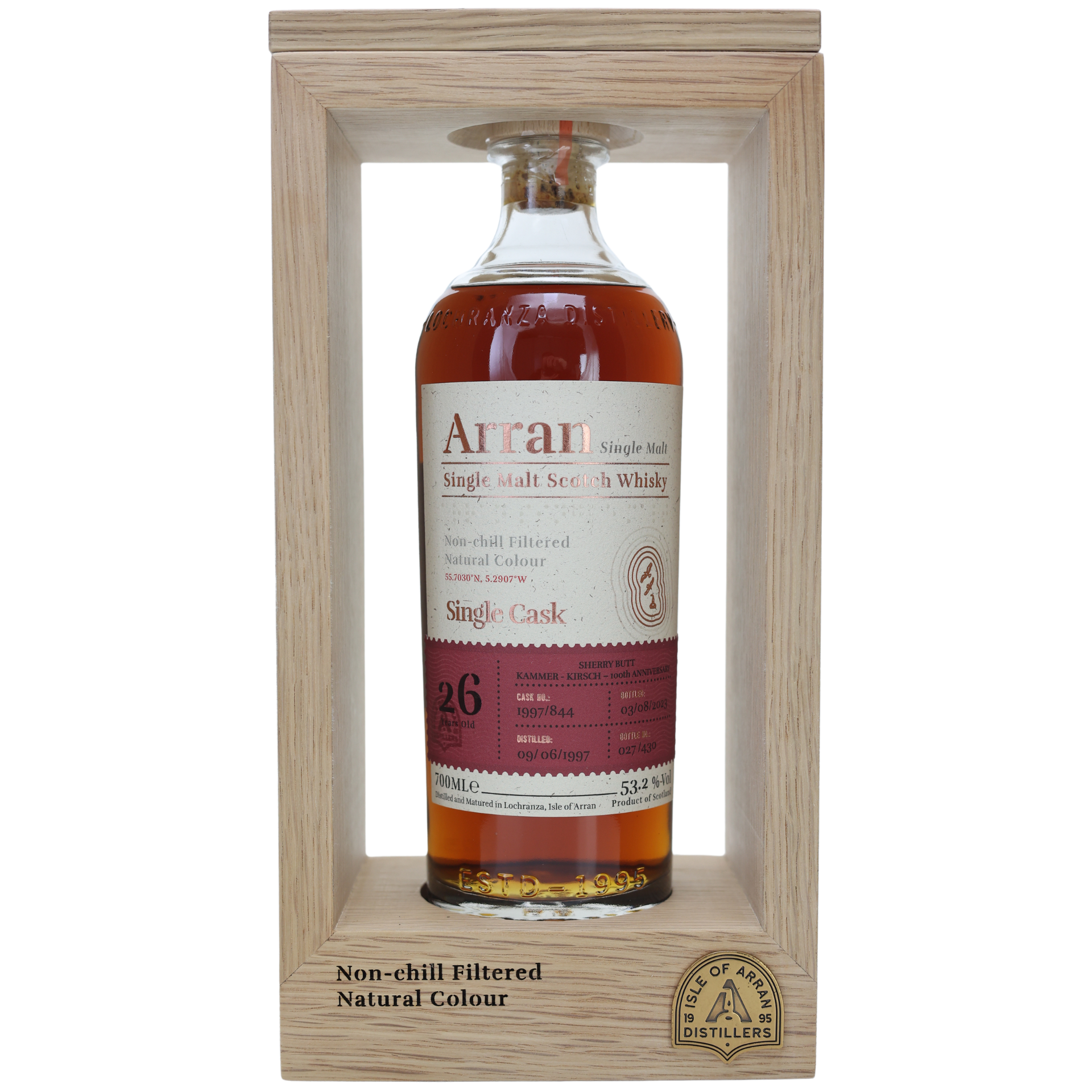 Arran Malt 26 Jahre 100th Anniversary Oloroso Single Cask Island Whisky 53,2% 0,7l
